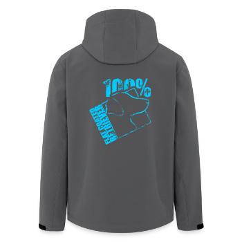 FLAT COATED RETRIEVER 100 - Recycelte Männer Softshell-Jacke von Stanley/Stella - Anthrazit - Hinten - AI Model Male 185 light (185cm)