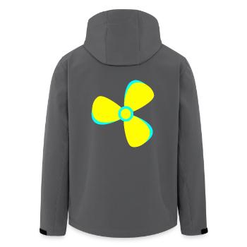 Seefahrer Kapitän Propeller Boot Gelb - Recycelte Männer Softshell-Jacke von Stanley/Stella - Anthrazit - Hinten - AI Model Male 185 light (185cm)