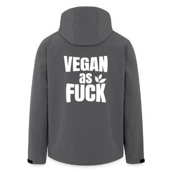 Vegan as Fuck Veganer - Recycelte Männer Softshell-Jacke von Stanley/Stella - Anthrazit - Hinten - AI Model Male 185 light (185cm)