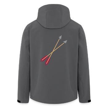 Mittelalterliche Pfeile Motif von patjila - Recycelte Männer Softshell-Jacke von Stanley/Stella - Anthrazit - Hinten - AI Model Male 185 light (185cm)