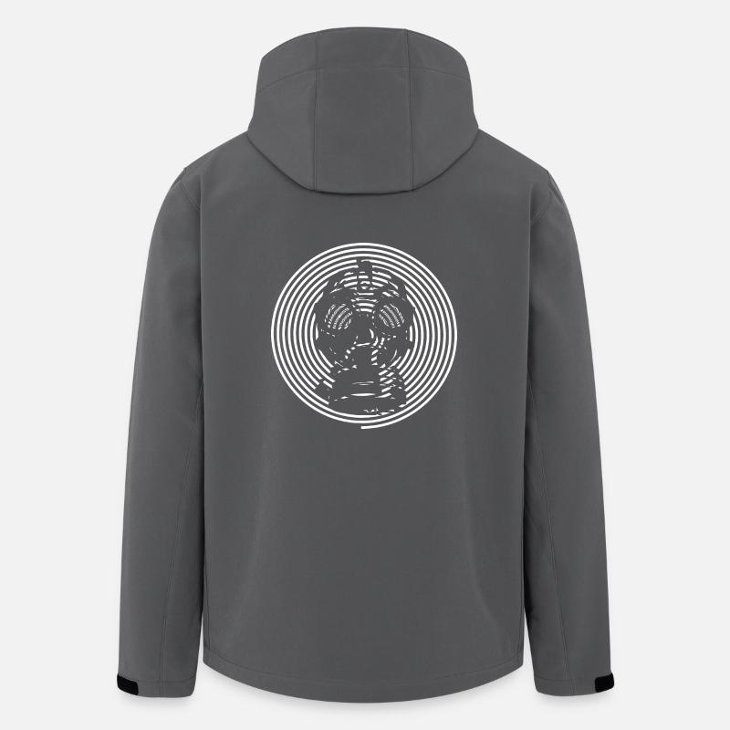 Gas Mask Spiral - Men’s Recycled Softshell Jacket by Stanley/Stella - anthracite