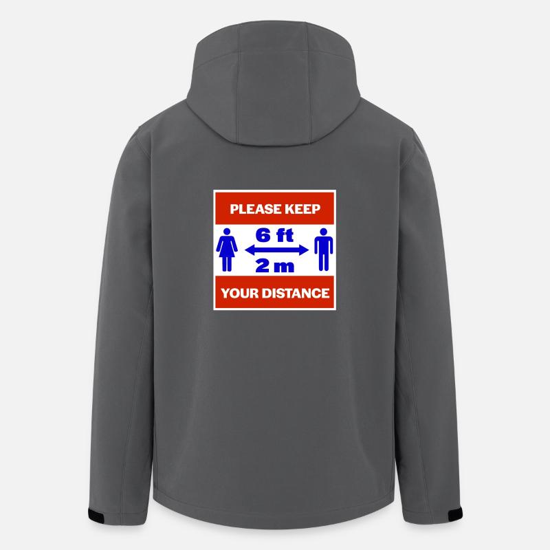 Bitte halten Sie Abstand - Recycelte Männer Softshell-Jacke von Stanley/Stella - Anthrazit