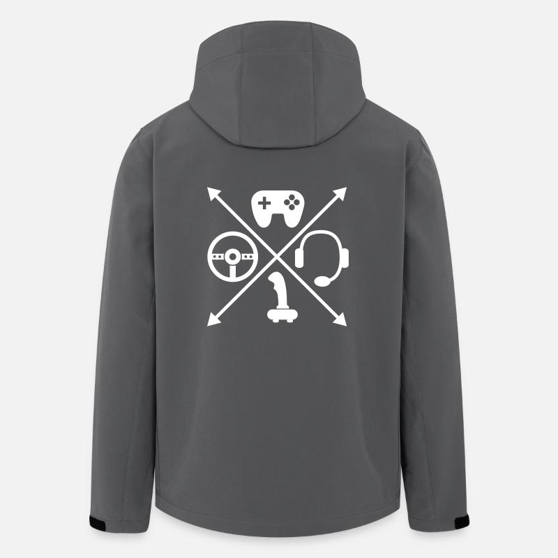 Gaming - Recycelte Männer Softshell-Jacke von Stanley/Stella - Anthrazit