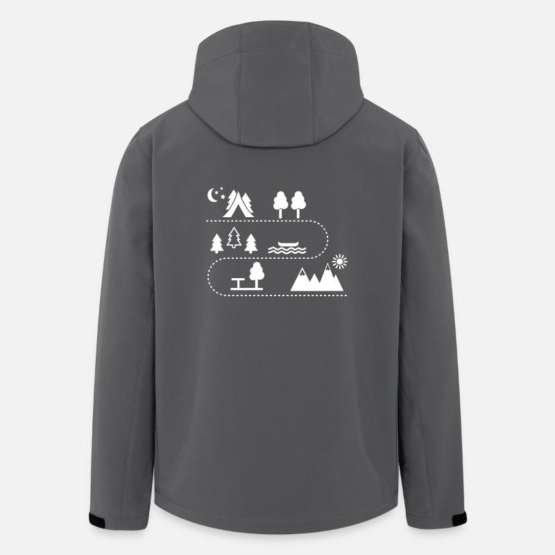 Le camping - Veste softshell homme en polyester recyclé Stanley/Stella - charbon