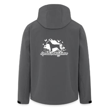 GERMAN HUNTING TERRIER Hunde Hund Wilsigns - Recycelte Männer Softshell-Jacke von Stanley/Stella - Anthrazit - Hinten - AI Model Male 185 light (185cm)