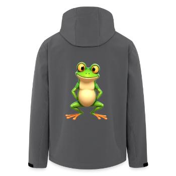 Frosch Kostüm Laubfrosch lustig Rotaugenlaubfrosch - Recycelte Männer Softshell-Jacke von Stanley/Stella - Anthrazit - Hinten - AI Model Male 185 light (185cm)