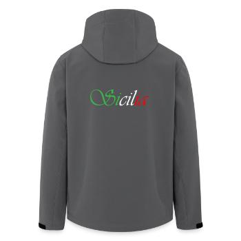 Sizilien - Recycelte Männer Softshell-Jacke von Stanley/Stella - Anthrazit - Hinten - AI Model Male 185 light (185cm)