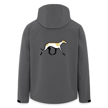 Whippet - Recycelte Männer Softshell-Jacke von Stanley/Stella - Anthrazit - Hinten - AI Model Male 185 light (185cm)