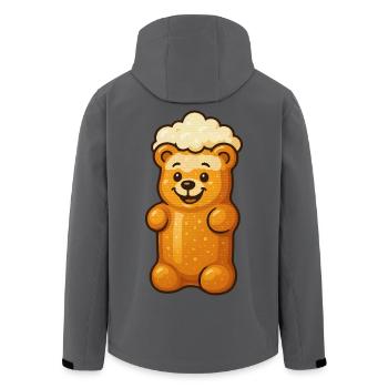 Gummibierchen – Lustiges Bier & Gummibärchen - Men’s Recycled Softshell Jacket by Stanley/Stella - anthracite - Back - AI Model Male 185 light (185cm)