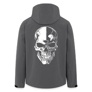 Schädel - Recycelte Männer Softshell-Jacke von Stanley/Stella - Anthrazit - Hinten - AI Model Male 185 light (185cm)
