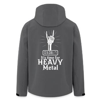 It's Time for Heavy Metal - Recycelte Männer Softshell-Jacke von Stanley/Stella - Anthrazit - Hinten - AI Model Male 185 light (185cm)