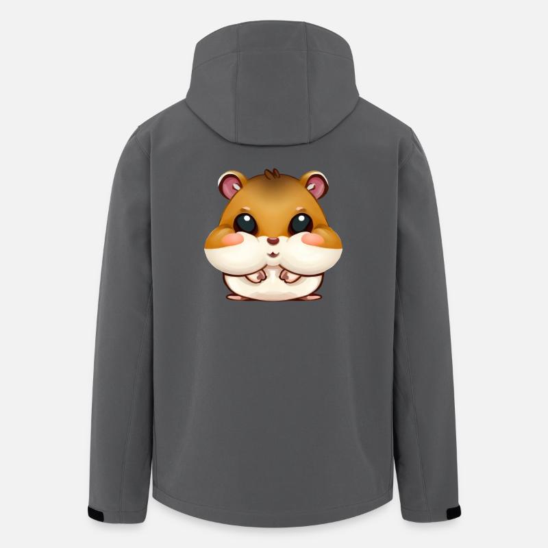 Cute hamster hamster cheeks - Men’s Recycled Softshell Jacket by Stanley/Stella - anthracite