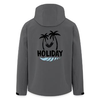 palms relax holiday - Recycelte Männer Softshell-Jacke von Stanley/Stella - Anthrazit - Hinten - AI Model Male 185 light (185cm)