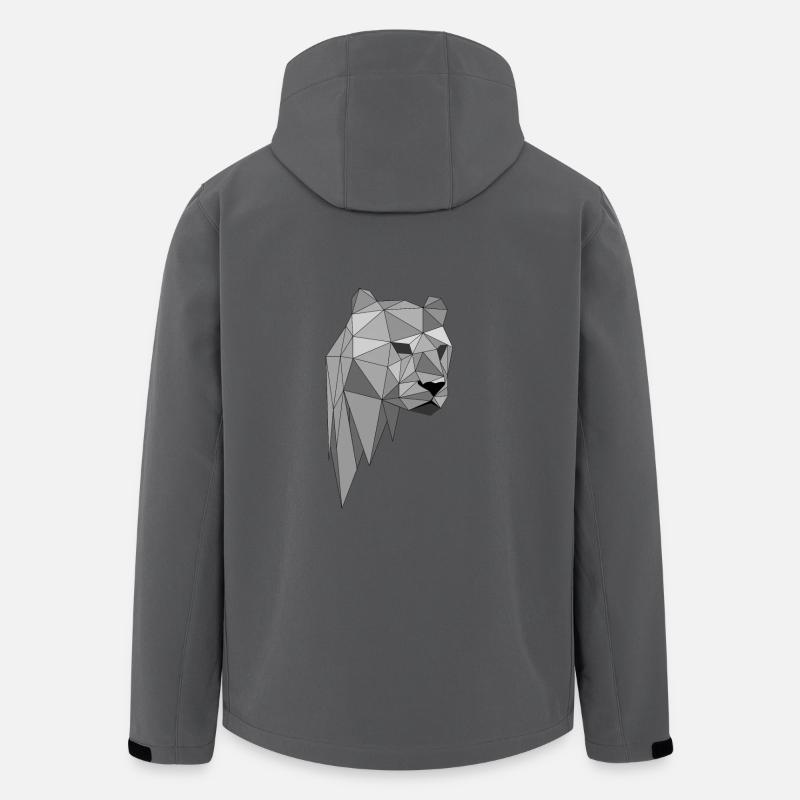 Panther Leopard Gift Gift Idea - Men’s Recycled Softshell Jacket by Stanley/Stella - anthracite