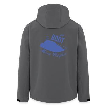 Mein Boot meine Regeln Motorboot - Recycelte Männer Softshell-Jacke von Stanley/Stella - Anthrazit - Hinten - AI Model Male 185 light (185cm)