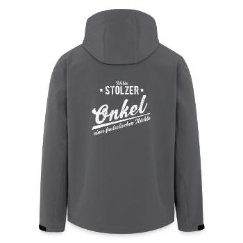 Stolzer Onkel einer fantastischen Nichte- Geschenk - Recycelte Männer Softshell-Jacke von Stanley/Stella - Anthrazit - Hinten - AI Model Male 185 light (185cm)