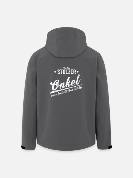 Stolzer Onkel einer fantastischen Nichte- Geschenk - Recycelte Männer Softshell-Jacke von Stanley/Stella - Anthrazit