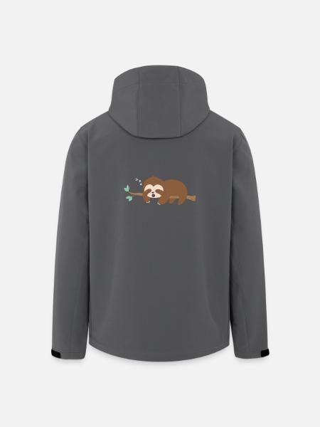 Lustiges Faultier Sloth ist müde - Recycelte Männer Softshell-Jacke von Stanley/Stella - Anthrazit
