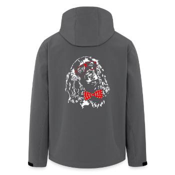 COCKER SPANIEL cute boy Wilsigns Hunde Geschenk - Recycelte Männer Softshell-Jacke von Stanley/Stella - Anthrazit - Hinten - AI Model Male 185 light (185cm)