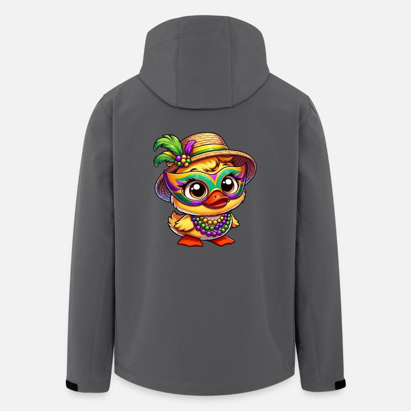 Mardi Gras Comic-Ente - Recycelte Männer Softshell-Jacke von Stanley/Stella - Anthrazit