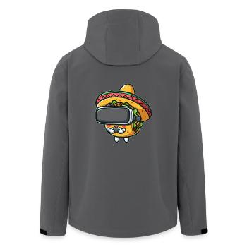 Süßer Taco Fast Food Cartoon VR Virtual Reality Me - Recycelte Männer Softshell-Jacke von Stanley/Stella - Anthrazit - Hinten - AI Model Male 185 light (185cm)