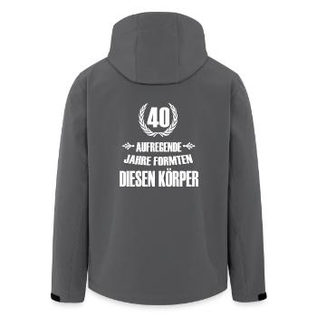 40 Geburtstag - Recycelte Männer Softshell-Jacke von Stanley/Stella - Anthrazit - Hinten - AI Model Male 185 light (185cm)