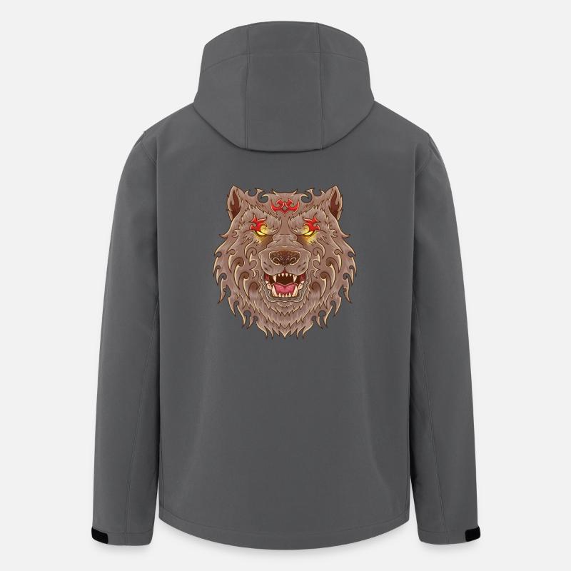 WOLF TATOO - Recycelte Männer Softshell-Jacke von Stanley/Stella - Anthrazit