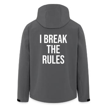 I break the rules - Recycelte Männer Softshell-Jacke von Stanley/Stella - Anthrazit - Hinten - AI Model Male 185 light (185cm)