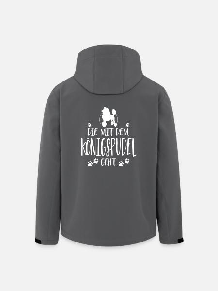 DIE MIT KÖNIGSPUDEL GEHT Wilsigns Hunde Spruch - Recycelte Männer Softshell-Jacke von Stanley/Stella - Anthrazit