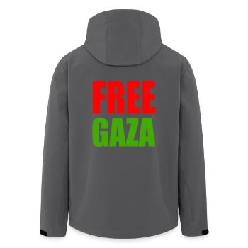 Free gaza - Recycelte Männer Softshell-Jacke von Stanley/Stella - Anthrazit - Hinten - AI Model Male 185 light (185cm)
