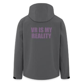 VR is my REALITY - Recycelte Männer Softshell-Jacke von Stanley/Stella - Anthrazit - Hinten - AI Model Male 185 light (185cm)