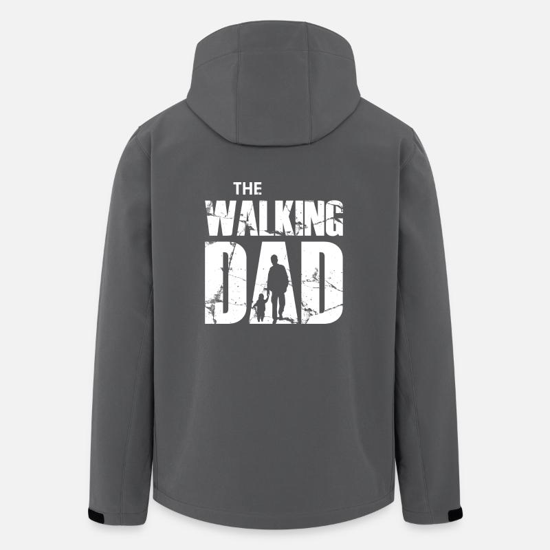 The Walking Dad (weiß) - Recycelte Männer Softshell-Jacke von Stanley/Stella - Anthrazit