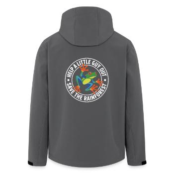 Retet den Regenwald Frosch - Recycelte Männer Softshell-Jacke von Stanley/Stella - Anthrazit - Hinten - AI Model Male 185 light (185cm)