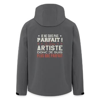 Ein Künstler, der Traumberuf im Rampenlicht - Recycelte Männer Softshell-Jacke von Stanley/Stella - Anthrazit - Hinten - AI Model Male 185 light (185cm)