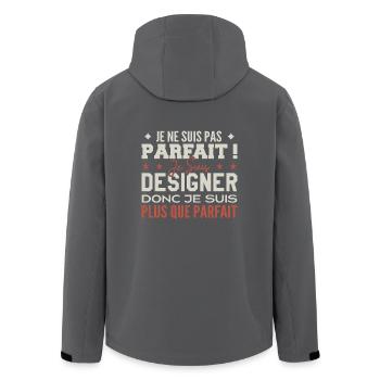 Designer, der Traumberuf im Rampenlicht - Recycelte Männer Softshell-Jacke von Stanley/Stella - Anthrazit - Hinten - AI Model Male 185 light (185cm)