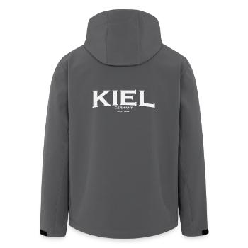 Kiel - Recycelte Männer Softshell-Jacke von Stanley/Stella - Anthrazit - Hinten - AI Model Male 185 light (185cm)