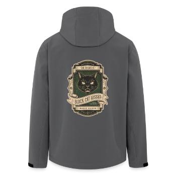 Chemise Retro Label 2nd / Black Cat - Veste softshell homme en polyester recyclé Stanley/Stella - charbon - Dos - AI Model Male 185 light (185cm)