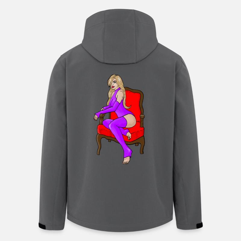 sitting girl - Recycelte Männer Softshell-Jacke von Stanley/Stella - Anthrazit