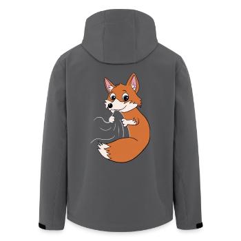 Süßer Fuchs Kinder - Recycelte Männer Softshell-Jacke von Stanley/Stella - Anthrazit - Hinten - AI Model Male 185 light (185cm)