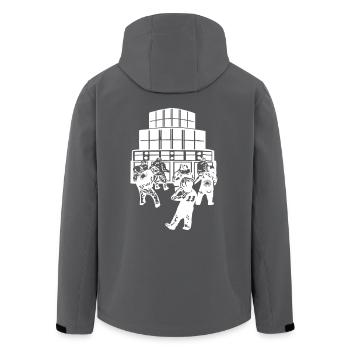 007 soundsystem 23 - Recycelte Männer Softshell-Jacke von Stanley/Stella - Anthrazit - Hinten - AI Model Male 185 light (185cm)