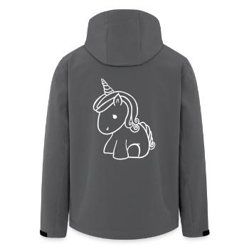 Einhorn - Recycelte Männer Softshell-Jacke von Stanley/Stella - Anthrazit - Hinten - AI Model Male 185 light (185cm)