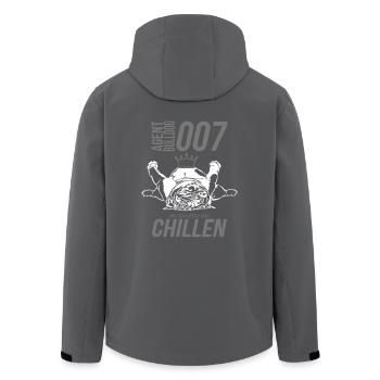 LIZENZ ZUM CHILLEN - Englische Bulldogge - Recycelte Männer Softshell-Jacke von Stanley/Stella - Anthrazit - Hinten - AI Model Male 185 light (185cm)