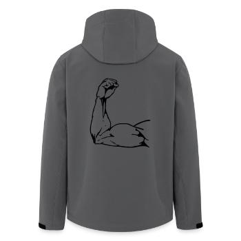 Power Arm - Recycelte Männer Softshell-Jacke von Stanley/Stella - Anthrazit - Hinten - AI Model Male 185 light (185cm)