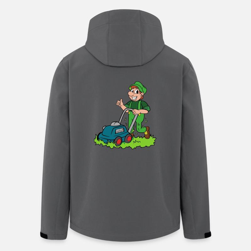 Gardener with lawnmower - Men’s Recycled Softshell Jacket by Stanley/Stella - anthracite