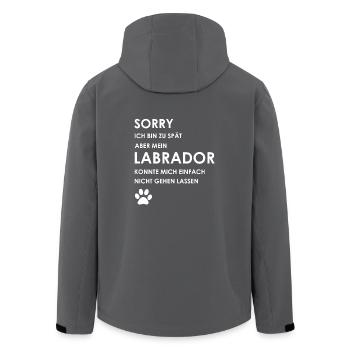 Labrador - Recycelte Männer Softshell-Jacke von Stanley/Stella - Anthrazit - Hinten - AI Model Male 185 light (185cm)