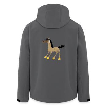 Pferd 01 - Recycelte Männer Softshell-Jacke von Stanley/Stella - Anthrazit - Hinten - AI Model Male 185 light (185cm)