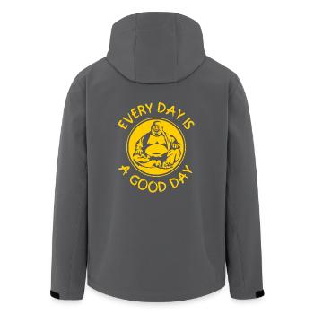Buddha - Every Day Is A Good Day - Recycelte Männer Softshell-Jacke von Stanley/Stella - Anthrazit - Hinten - AI Model Male 185 light (185cm)