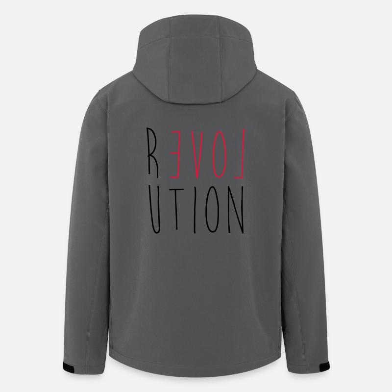 Revolution Love - Recycelte Männer Softshell-Jacke von Stanley/Stella - Anthrazit