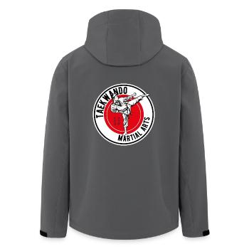 Taekwando - Recycelte Männer Softshell-Jacke von Stanley/Stella - Anthrazit - Hinten - AI Model Male 185 light (185cm)