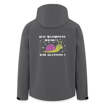 Lustiger Fitness-Spruch Schnecke - Recycelte Männer Softshell-Jacke von Stanley/Stella - Anthrazit - Hinten - AI Model Male 185 light (185cm)